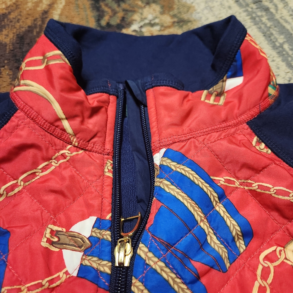 Lauren Ralph Lauren Red and Navy Sweatshirt with Green Accents - Picture 5 of 11